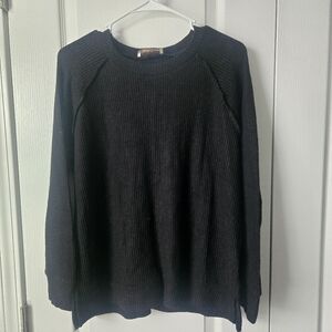 Zenana Womens Black Waffle Knit Size Medium Nwot